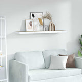 Floating Wall Shelf Oak and White 80x23.5x3.8 cm MDF