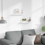 Wall Shelves 2 pcs High Gloss White 40x9x3 cm