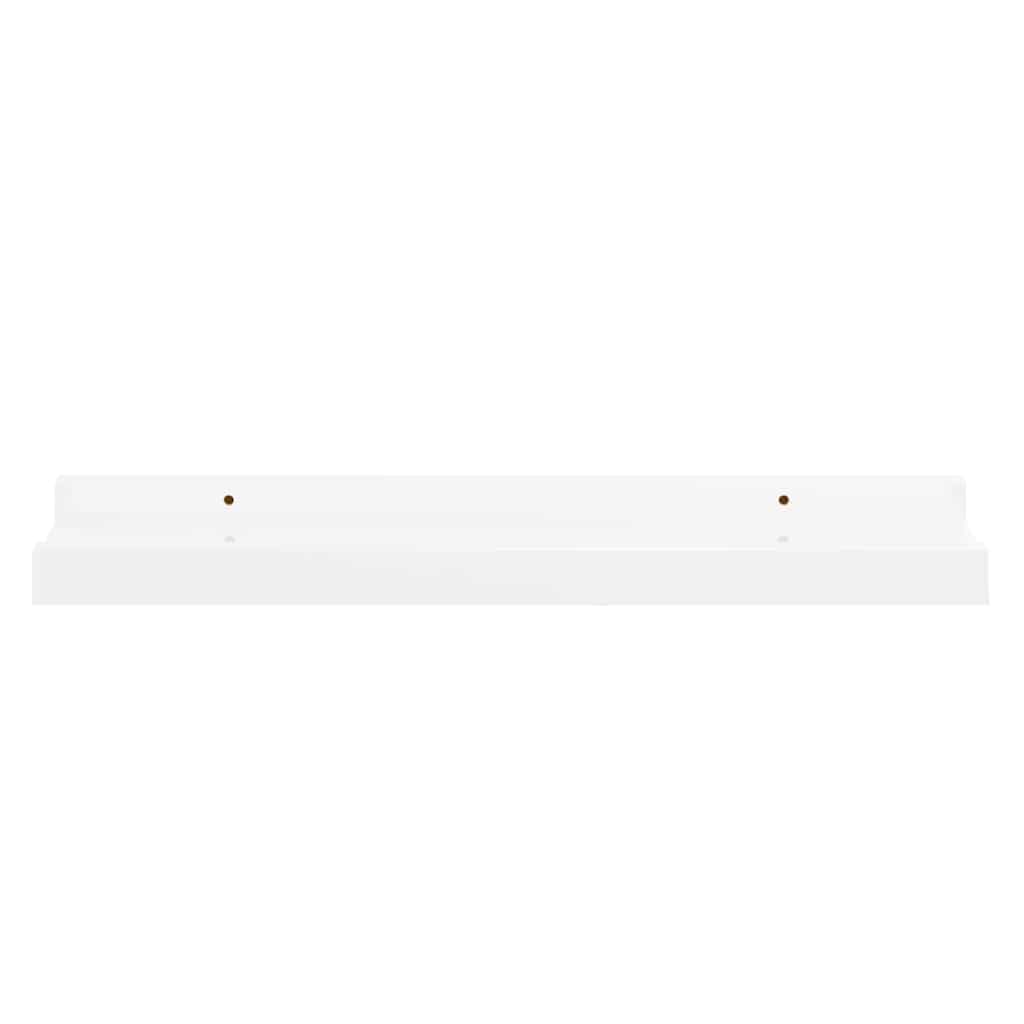 Wall Shelves 2 pcs High Gloss White 40x9x3 cm