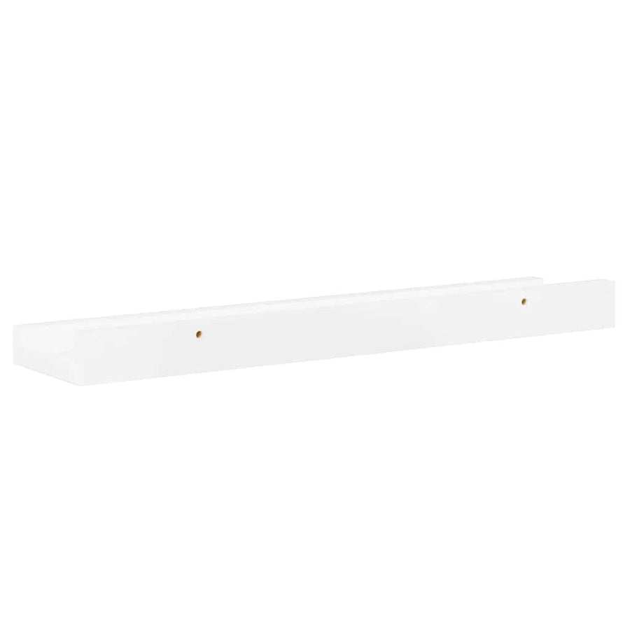 Wall Shelves 2 pcs High Gloss White 40x9x3 cm