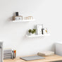 Wall Shelves 2 pcs High Gloss White 40x9x3 cm