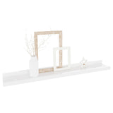 Wall Shelves 2 pcs High Gloss White 60x9x3 cm - Side View
