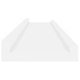 Wall Shelves 2 pcs High Gloss White 80x9x3 cm