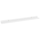 Wall Shelves 2 pcs High Gloss White 80x9x3 cm - Rear View