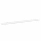 Wall Shelves 2 pcs High Gloss White 100x9x3 cm