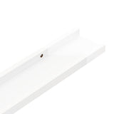 Wall Shelves 2 pcs High Gloss White 100x9x3 cm - Low Angle