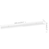 Wall Shelves 2 pcs High Gloss White 100x9x3 cm - Extra Image
