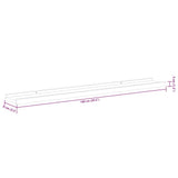 Wall Shelves 2 pcs High Gloss White 100x9x3 cm
