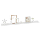 Wall Shelves 2 pcs White 100x9x3 cm - Side View