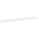 Wall Shelves 2 pcs White 100x9x3 cm - 45-Degree Angle