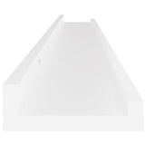 Wall Shelves 2 pcs White 100x9x3 cm - Close-Up Angle
