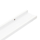 Wall Shelves 2 pcs White 100x9x3 cm - Low Angle