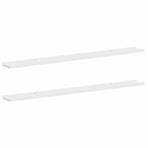 Wall Shelves 2 pcs White 115x9x3 cm