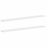Wall Shelves 2 pcs White 115x9x3 cm - Front View