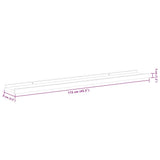 Wall Shelves 2 pcs White 115x9x3 cm