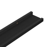 Wall Shelves 2 pcs Black 100x9x3 cm - Low Angle