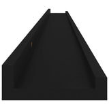Wall Shelves 2 pcs Black 115x9x3 cm - Low Angle