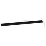 Wall Shelves 2 pcs Black 115x9x3 cm - Extra Image
