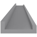 Wall Shelves 2 pcs Grey 100x9x3 cm - Close-Up Angle