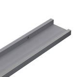 Wall Shelves 2 pcs Grey 100x9x3 cm - Low Angle