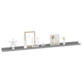 Wall Shelves 2 pcs Grey 115x9x3 cm - Side View