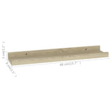 Wall Shelves 2 pcs Sonoma Oak 40x9x3 cm - Extra Image