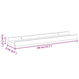 Wall Shelves 2 pcs Sonoma Oak 40x9x3 cm - Extra Image