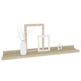 Wall Shelves 2 pcs Sonoma Oak 60x9x3 cm - Side View