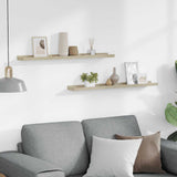 Wall Shelves 2 pcs Sonoma Oak 80x9x3 cm