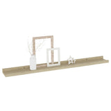 Wall Shelves 2 pcs Sonoma Oak 80x9x3 cm - Side View