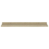 Wall Shelves 2 pcs Sonoma Oak 80x9x3 cm - Rear View