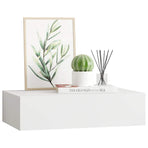 Wall-mounted Drawer Shelf White 40x23.5x10cm MDF