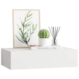 Wall-mounted Drawer Shelf White 40x23.5x10cm MDF - Top-Down View