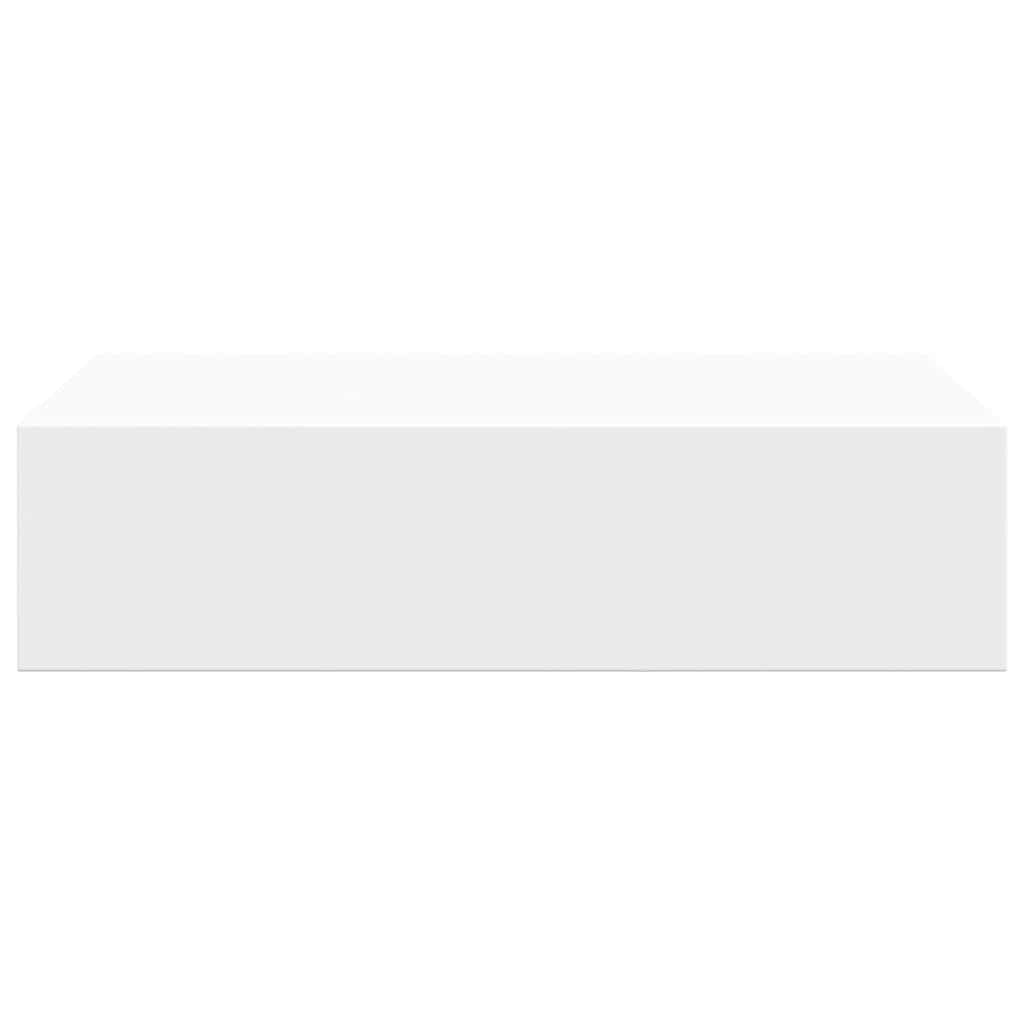 Wall-mounted Drawer Shelf White 40x23.5x10cm MDF