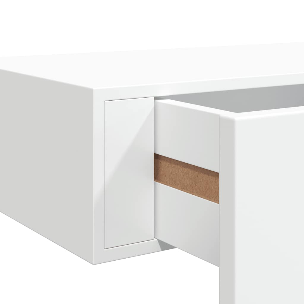 Wall-mounted Drawer Shelf White 40x23.5x10cm MDF