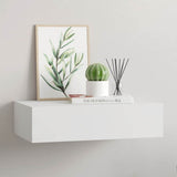 Wall-mounted Drawer Shelf White 40x23.5x10cm MDF