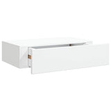Wall-mounted Drawer Shelves 2 pcs White 40x23.5x10 cm MDF