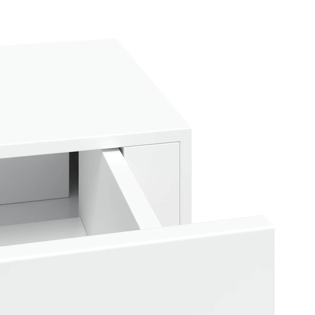 Wall-mounted Drawer Shelves 2 pcs White 40x23.5x10 cm MDF