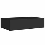 Wall-mounted Drawer Shelf Black 40x23.5x10cm MDF - 45-Degree Angle