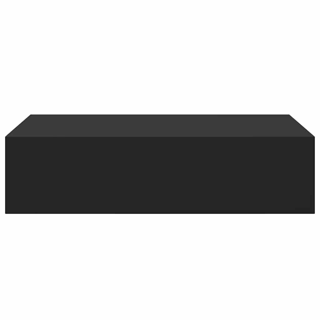 Wall-mounted Drawer Shelf Black 40x23.5x10cm MDF