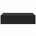 Wall-mounted Drawer Shelf Black 40x23.5x10cm MDF