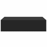 Wall-mounted Drawer Shelf Black 40x23.5x10cm MDF - Rear View