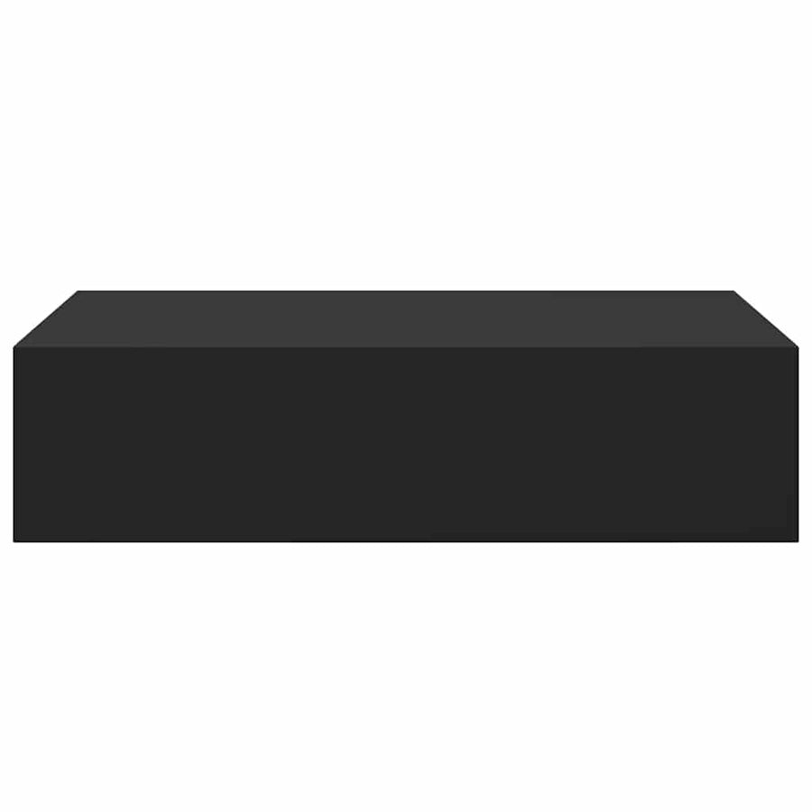 Wall-mounted Drawer Shelf Black 40x23.5x10cm MDF