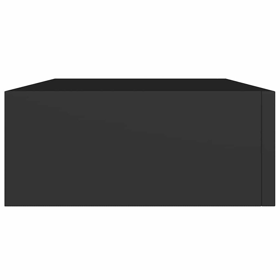 Wall-mounted Drawer Shelf Black 40x23.5x10cm MDF