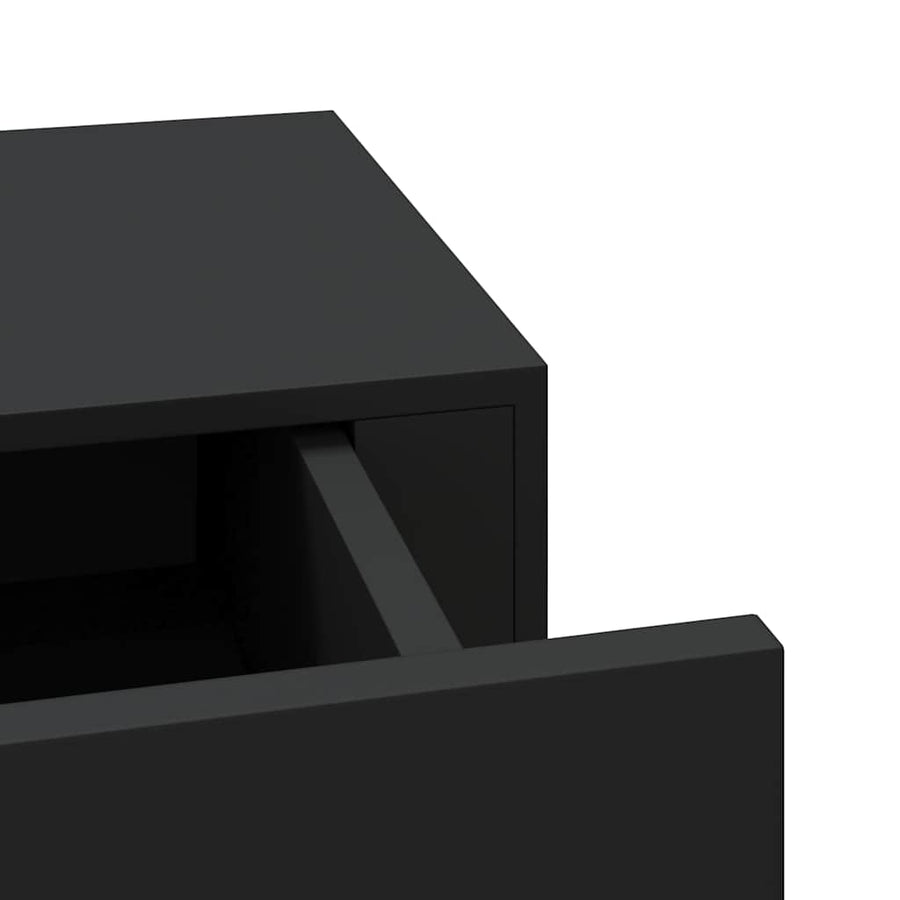 Wall-mounted Drawer Shelf Black 40x23.5x10cm MDF