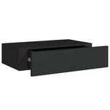 Wall-mounted Drawer Shelves 2 pcs Black 40x23.5x10cm MDF