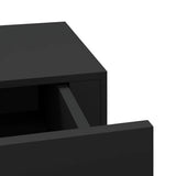 Wall-mounted Drawer Shelves 2 pcs Black 40x23.5x10cm MDF - Extra Image