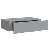 Wall-mounted Drawer Shelf Grey 40x23,5x10cm MDF