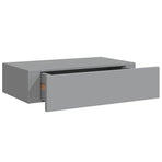 Wall-mounted Drawer Shelf Grey 40x23,5x10cm MDF