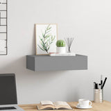 Wall-mounted Drawer Shelf Grey 40x23,5x10cm MDF